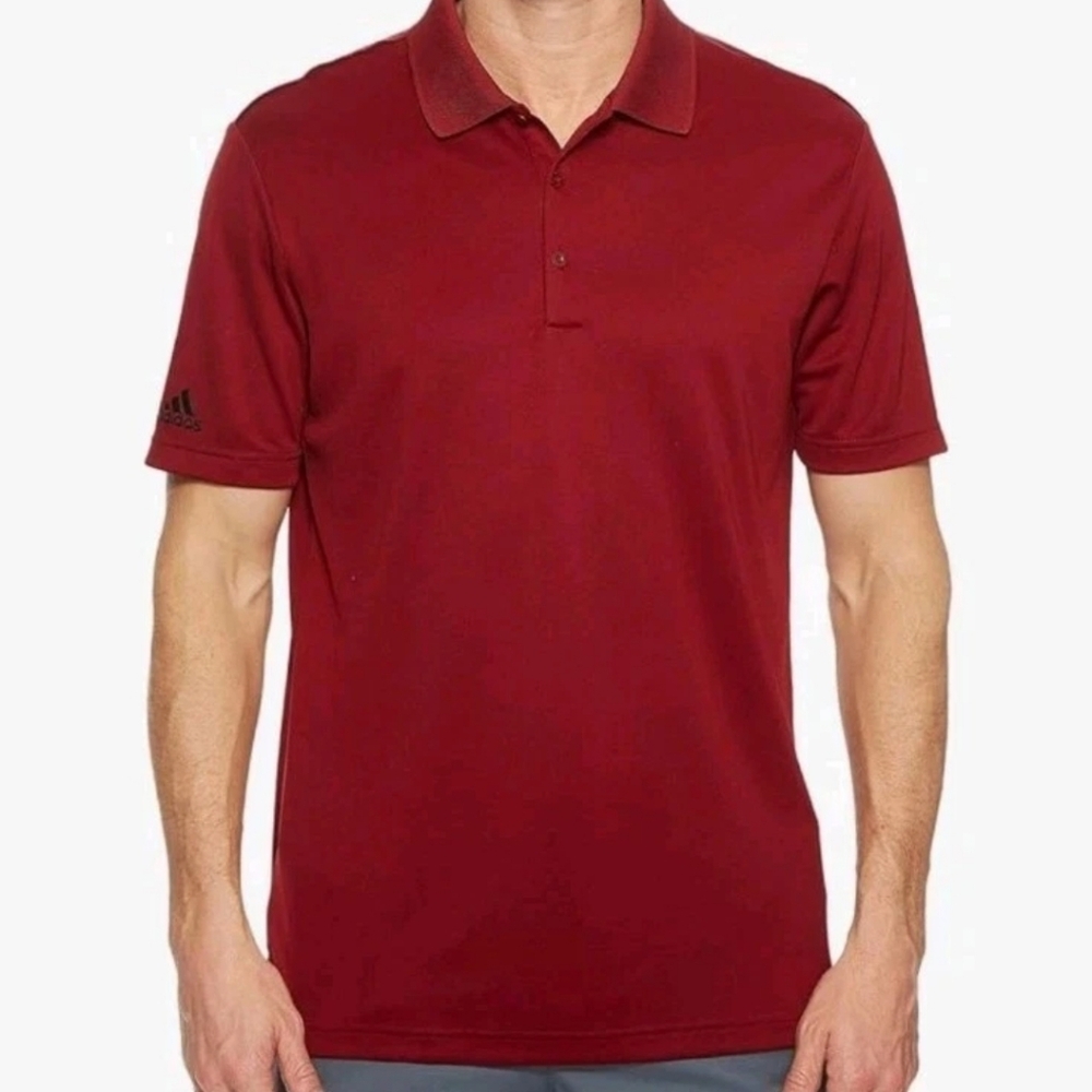 Adidas Primegreen Golf Polo Shirt Men 2X Red Performance Sporty Pickleball Nwt